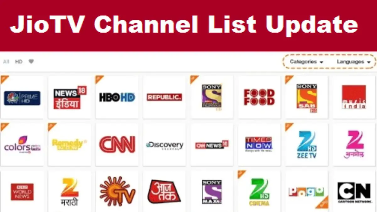 JioTV channels