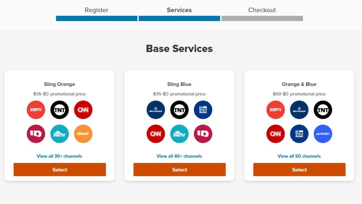 sling tv subscription plan