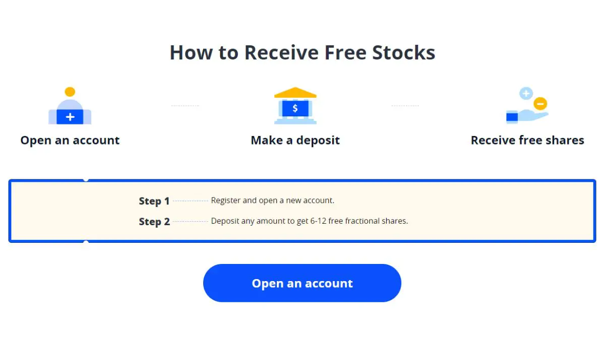 Step to Get 6-12 Free Stocks from Webull