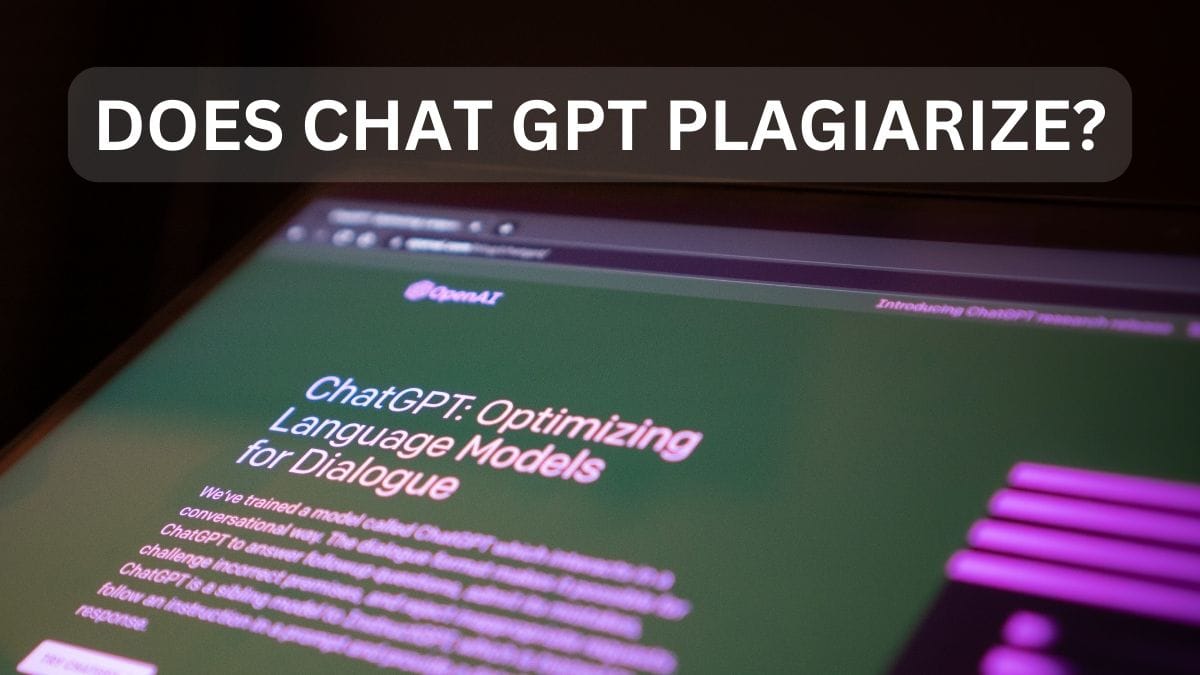 Does Chat GPT Plagiarize