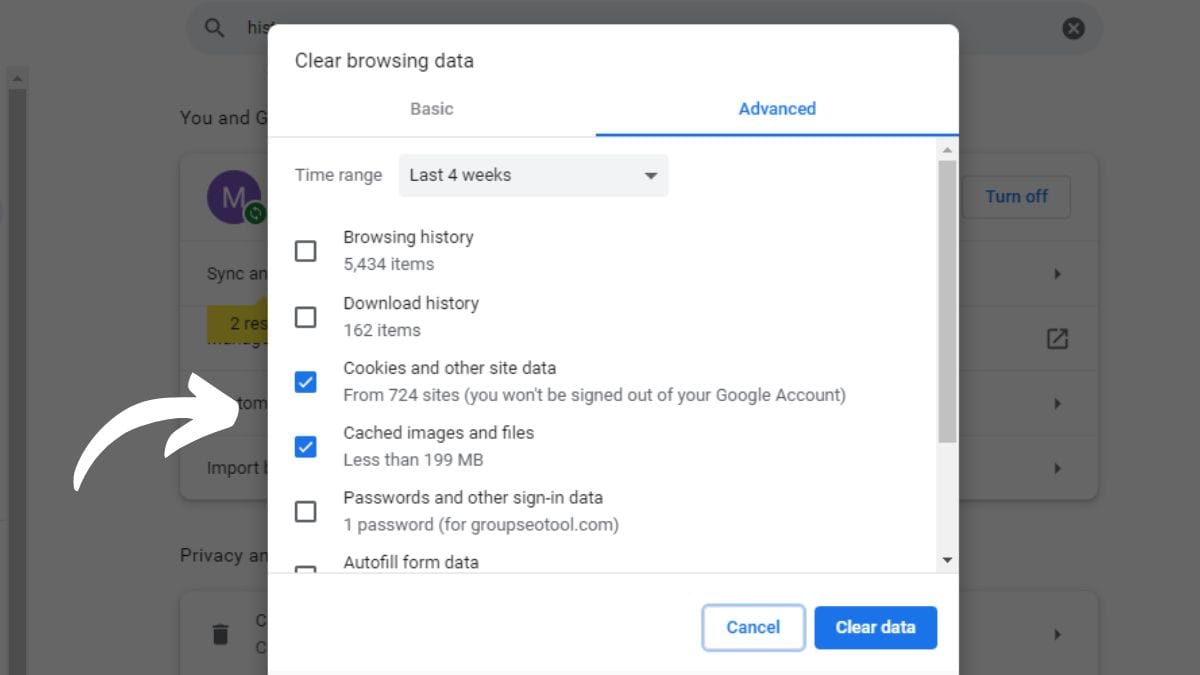 Screenshot-of-Clearing-Browser-Cookie-and-Cache-to-Fix-ChatGPT-Internal-Server-Error Screenshot of Clearing Browser Cookie and Cache to Fix ChatGPT Internal Server Error