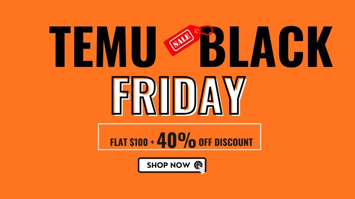 Temu Black Friday sale