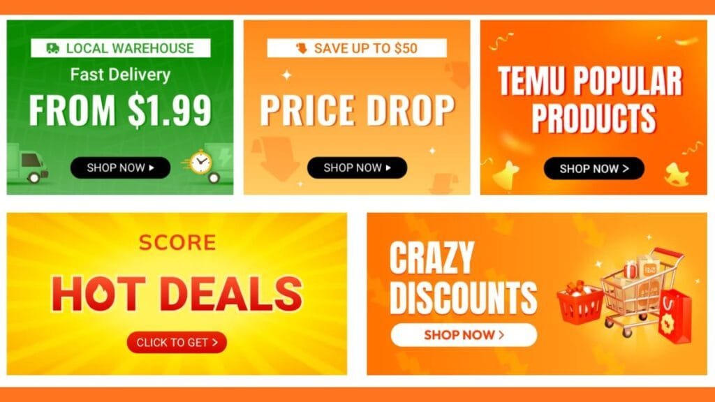 TEMU Discounts and deals for new users