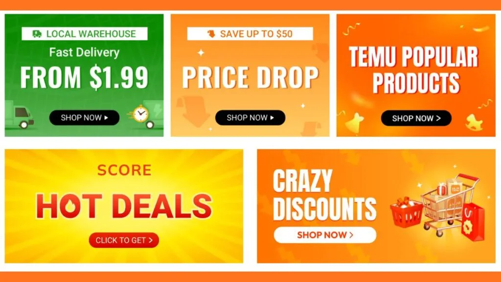 TEMU Discounts and deals for new users
